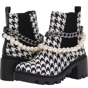 COPY - Betsey Johnson "Martin" Houndstooth Lugg Boot
